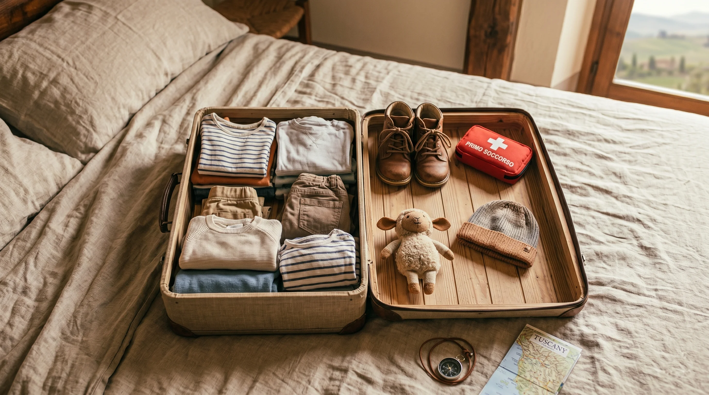 Cosa mettere in valigia per un agriturismo con bambini